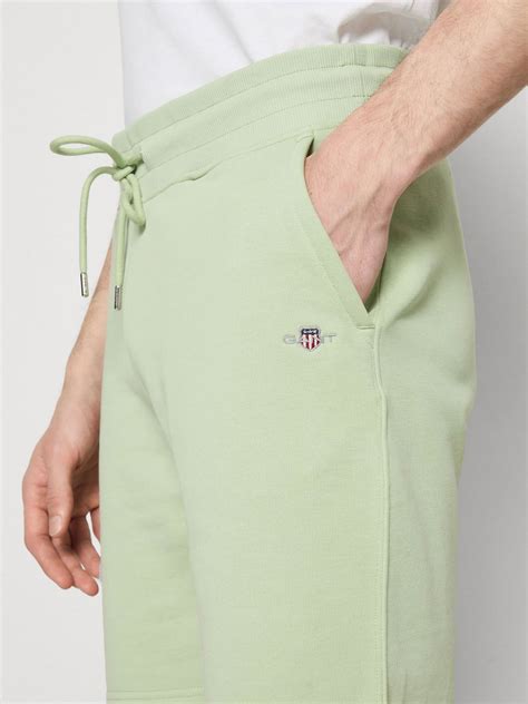 GANT Mens Milky Matcha Regular Fit Shield Logo Sweat Short | Designerwear