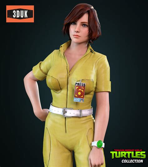 TMNT April ONeil Reporter For G8F - Daz Content by 3DUK