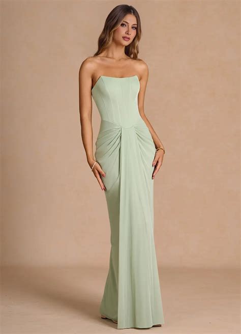 Anais Light Green Maxi Dress | Azazie CA