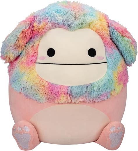 Amazon.com: Squishmallows 20-Inch Diane Peach Bigfoot with Rainbow Hair ...