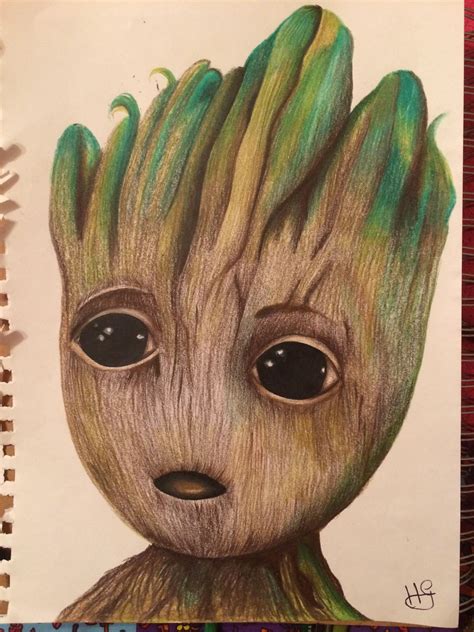 12/09/2017 Baby Groot by Hannah Goodall #drawing #art # ...