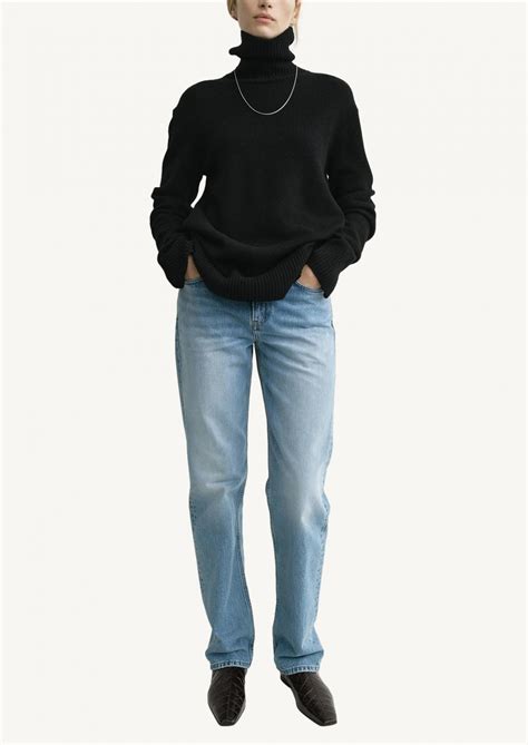 Cashmere turtleneck black - Totême