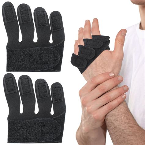 Amazon.com: TrelaCo 2 Pcs Hand Ulnar Deviation Strap Right Drift Hand Splint Knuckle Splint MCP ...