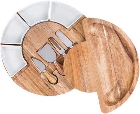Board Set Round, Wood Cheese Board – Cheese Board and Knife Set ...