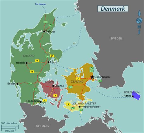Full road map of Denmark. Denmark full road map | Vidiani.com | Maps of all countries in one place