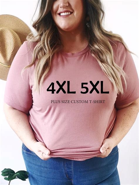 PLUS Size Unisex Tshirt, 2XL 3XL 4XL 5XL Custom Plus Size T-shirts ...