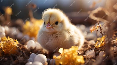 Premium AI Image | cute little baby chick