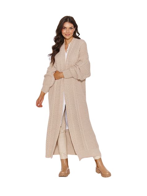 Long Cable Knit Cardigan | Cardigan sweaters for women, Women long ...