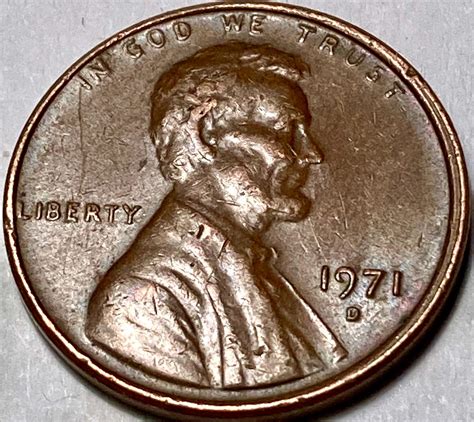 1971 D Lincoln Memorial Cent Small Cents - For Sale, Buy Now Online ...