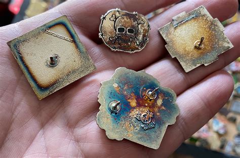 Tarnish on metal pins caused by extreme humidity. : r/metallurgy