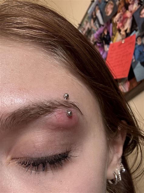 My eyebrow piercing is swollen : r/PiercingAdvice