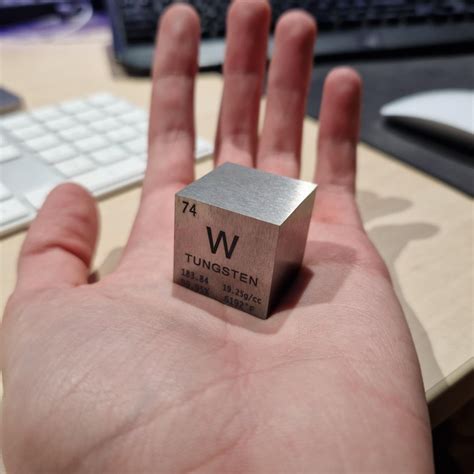 Tungsten cube! It's 1 cubic inch but is unbelievably heavy (314 grams!) : r/elementcollection