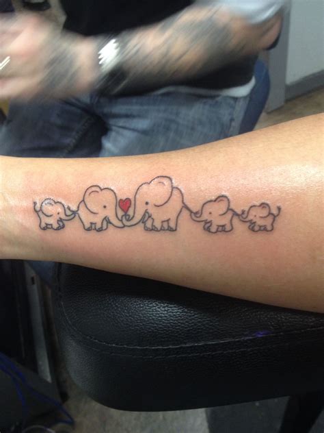 My family Tat | Elephant family tattoo, Elephant tattoos, Family tattoos
