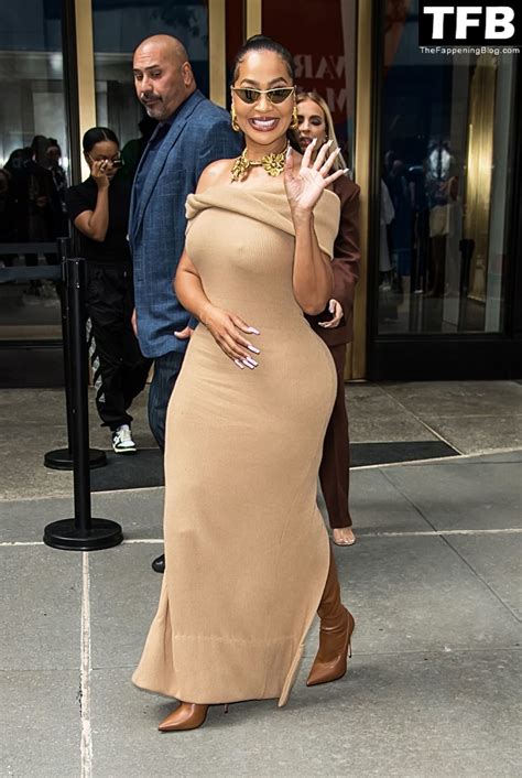 La La Anthony Flaunts Her Pokies as She Arrives at Brandon Maxwell ...