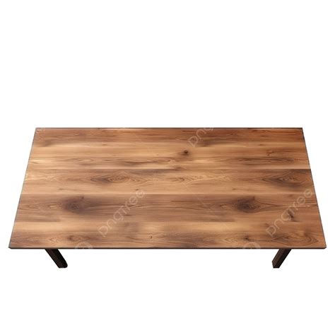 Wooden Table Wood Table Top Front View 3d Render Isolated, Product ...