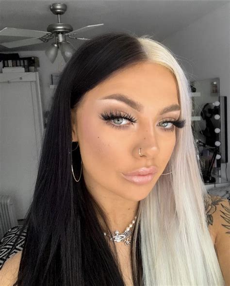 Half White Half Black Hair