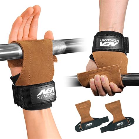 NEAGLORY Padded Weight Lifting Straps Deadlift Straps with Wrist ...