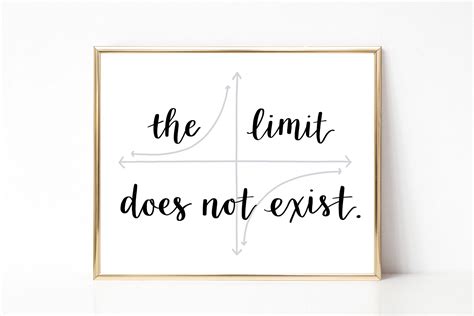 The Limit Does Not Exist - Digital File, Printable, Instant Download 8x10 & 5x7 - Motivational ...