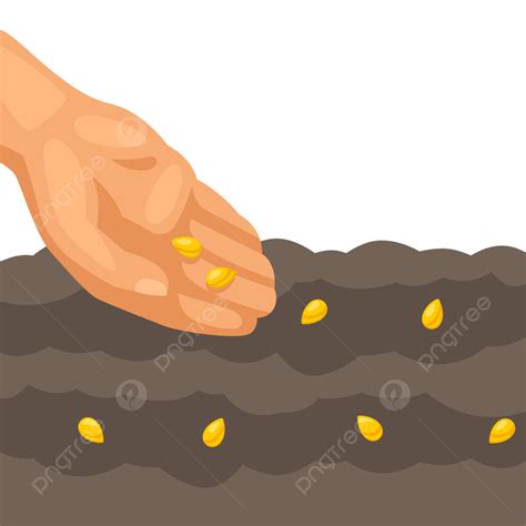 Hand Sowing Seeds Clip Art Sow Seeds Soil Stock Vector Images Alamy