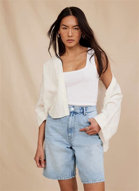 Mid Indigo Long Denim Shorts - Mint Velvet