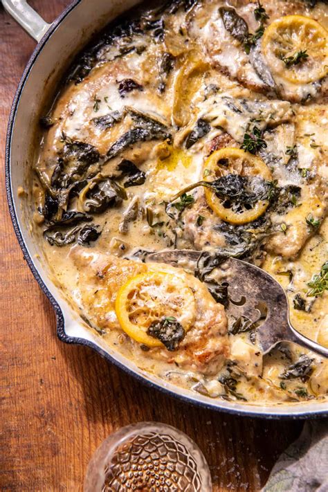 Lemon Butter Spinach and Artichoke Chicken. - Half Baked Harvest