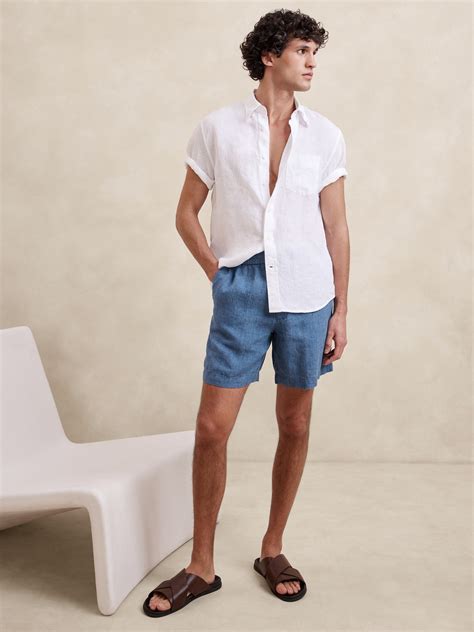Onda Pull-On Short with Linen | Banana Republic
