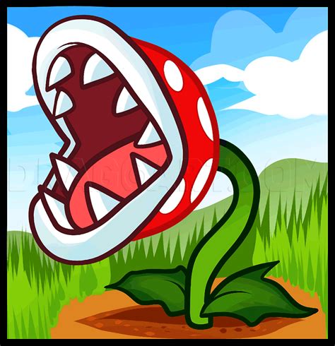 How To Draw A Piranha Plant, Piranha Plant, Mario, Step by Step ...