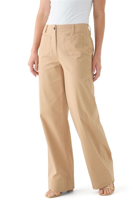 Crown & Ivy™ Women's Wide Leg Chino Pants | Belk