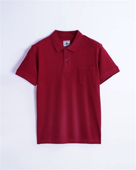Pure Cotton Polo Pocket T shirts (Burgundy) – Pitshirts