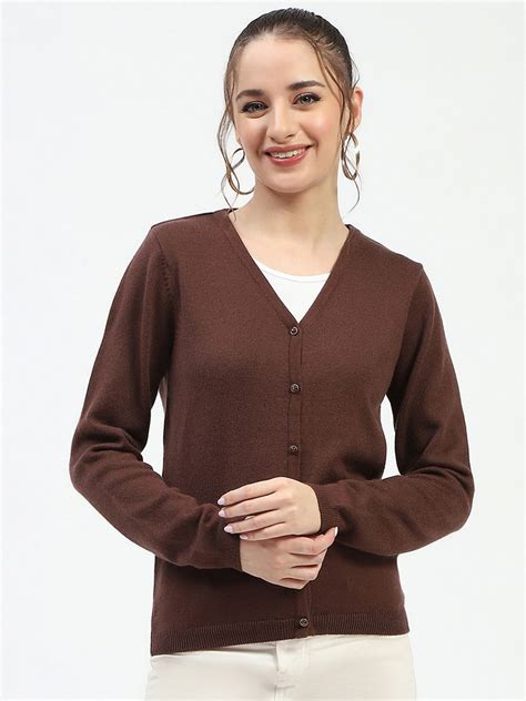 Buy Madame Women V Neck Cardigan - Sweaters for Women 30958536 | Myntra