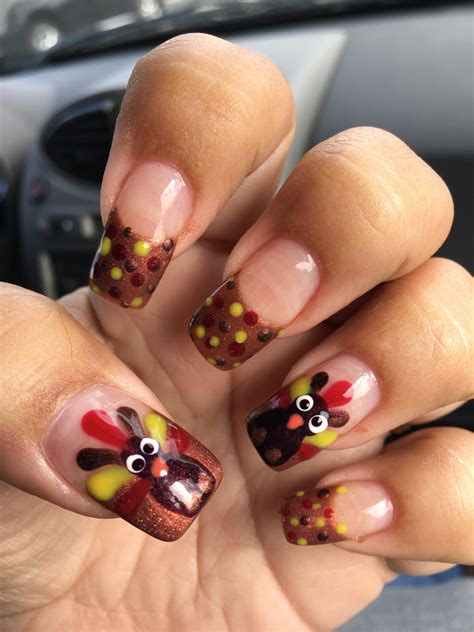 Pin by Brandy Monroe on Nails | Thanksgiving nail designs, Holiday ...