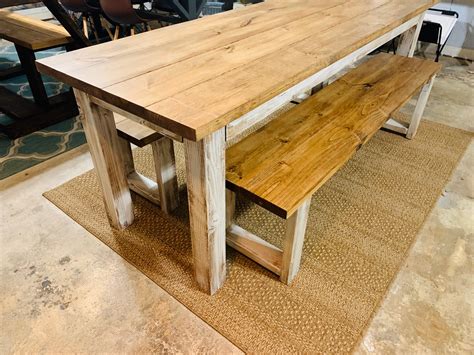 Dining Table Rustic Bench at Luca Schonell blog