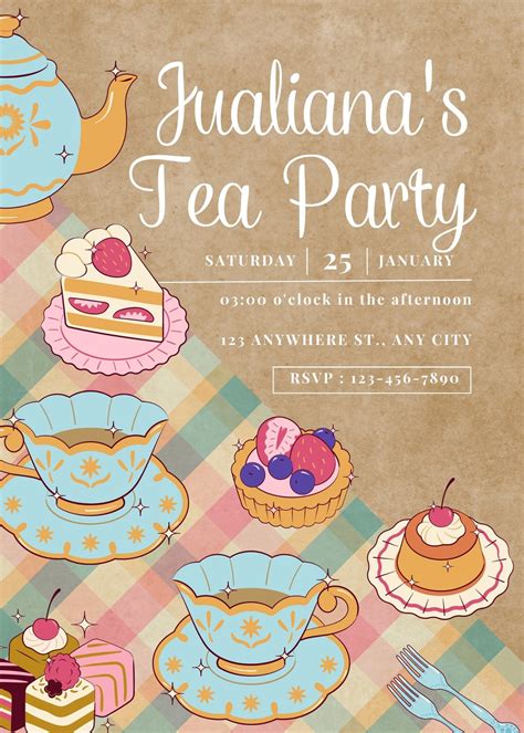 English Tea Party Invitations
