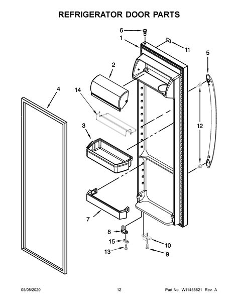 Parts and plans for Whirlpool Refrigerator, Side-by-side model: WRS555SIHV03 at Midbec