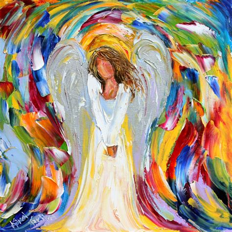 Angel Blessings Canvas Print: Religious Giclee Art by Karen Tarlton