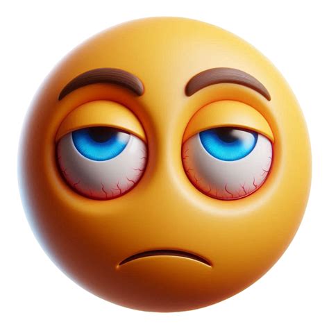 Face With Rolling Eyes Emoji Realistic 3d on transparent 53292709 PNG