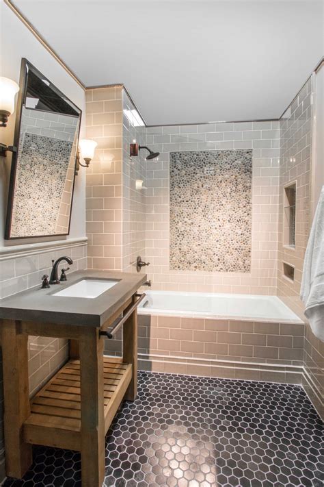 Black Mosaic Shower Floor Tile