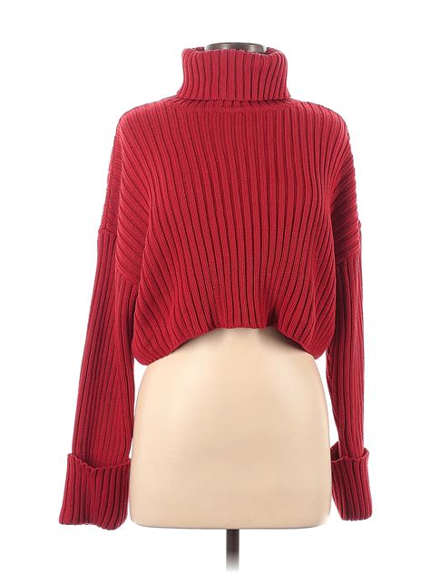 Zara 100% Acrylic Red Turtleneck Sweater Size M - 46% off | ThredUp