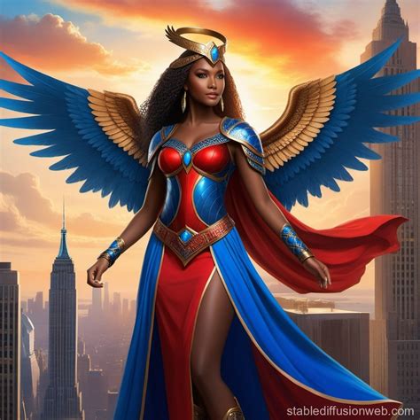 Black Celestial Angel atop UN Building with Haitian Flag | Stable ...
