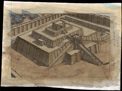 Ziggurat Of Ur Sketch