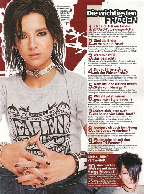 Bill Kaulitz in 2006 | Tokio Hotel, 2000s Magazines