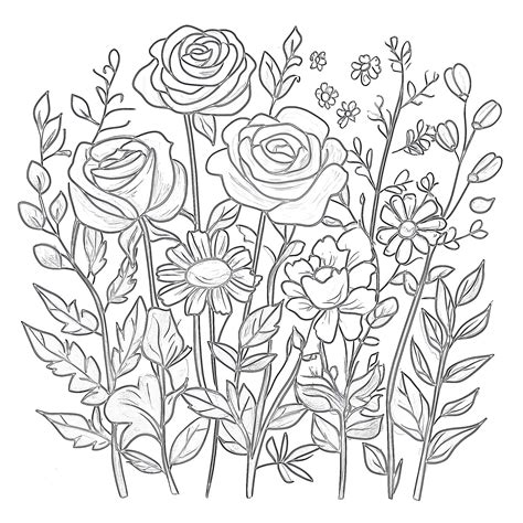 Floral Adult Colouring
