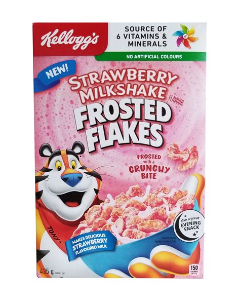 Kellogg's Strawberry Milkshake Flavored Frosted Flakes Cereal, 435g/15 oz. Box {Imported from ...