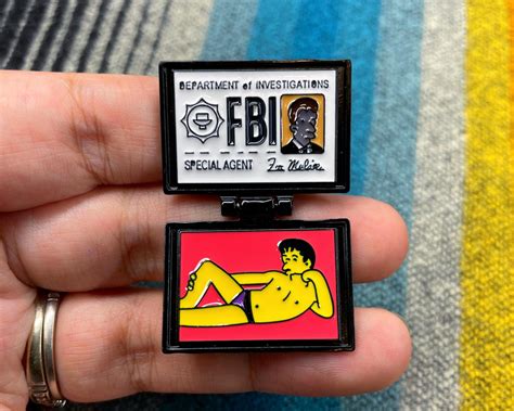 Fox Mulder FBI Badge Enamel Pin - Etsy