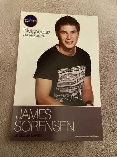 JAMES SORENSEN (NEIGHBOURS) UNSIGNED OFFICIAL CAST FAN CARD- AUSTRALIAN ...