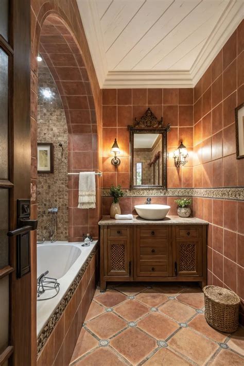 18+ Inspiring Terra Cotta Bathroom Ideas