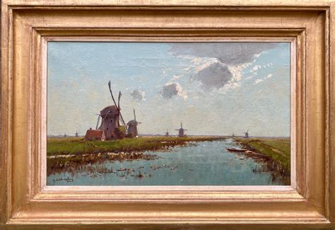 Mijndert Van Den Berg - Wind Mills Along the Canal, Mijndert Van Den ...