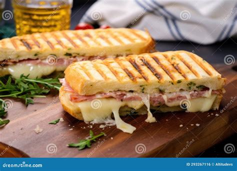 Ham and Cheese Panini with Grill Marks Stock Photo - Image of sandwich ...