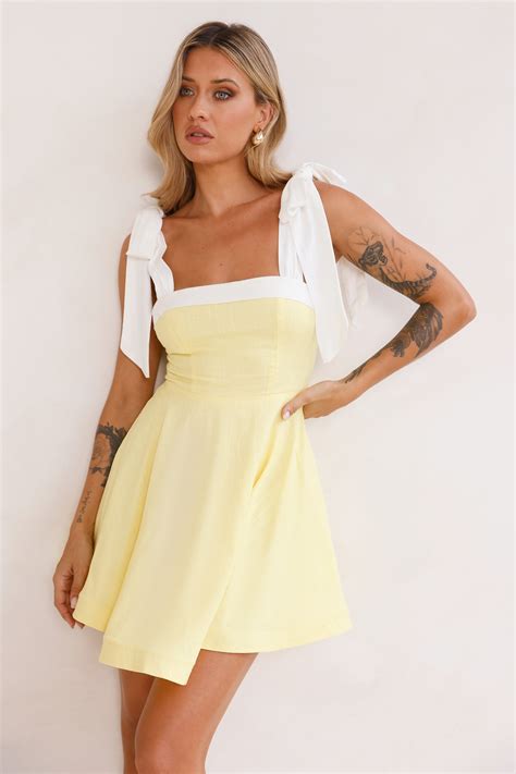 Ultimate Vacation Mini Dress Yellow | Hello Molly AU