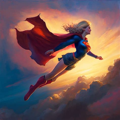 Supergirl flying in dusk sky | Superhéroes, Ciudad gotica, Heroe